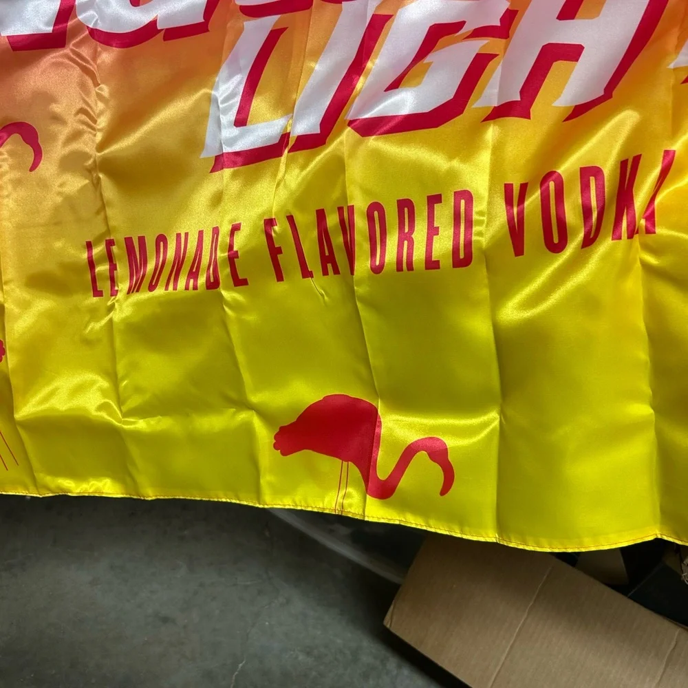 Natural Light Pink and Yellow Party Flag